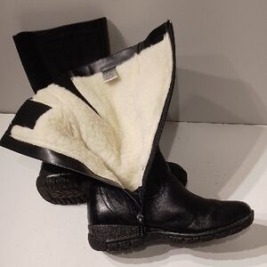 Blondo Black Leather Winter Boots